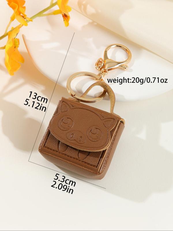 Cute Pig Design Mini Bag Charm, Novelty Bag Charm, Unique Coin Purse Earphone Bag, Creative Bag Decoration for Women & Girls