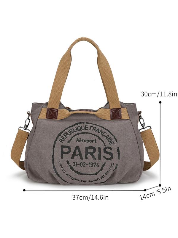 Fashion Letters Pattern Tote Bag, Casual Versatile Shoulder Bag for Women, Trendy All-match Bag for Daily Use, High-quality Daily Commuting Bag