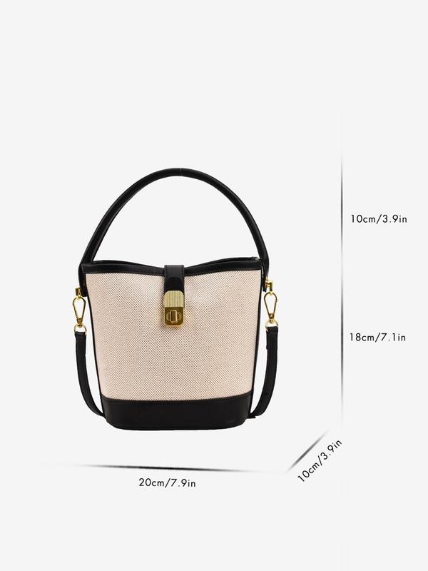 Fashionable Plain Pu Leather Handbag, Casual Versatile Shoulder Bag with Adjustable Strap, Simple All-match Bag for Daily Life for Women & Girls