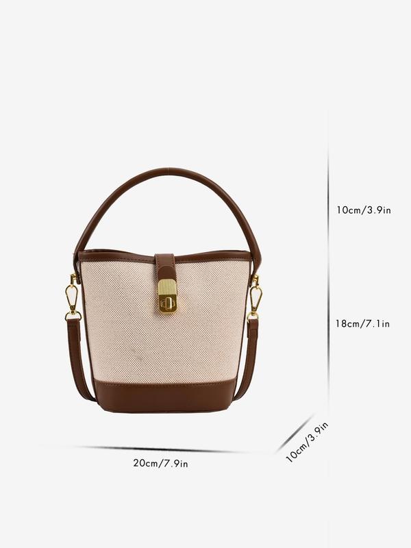 Fashionable Plain Pu Leather Handbag, Casual Versatile Shoulder Bag with Adjustable Strap, Simple All-match Bag for Daily Life for Women & Girls