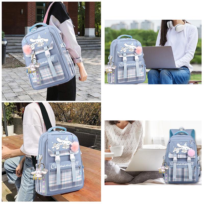 Kawaii Cinnamoroll Backpack Backpacks, Comfortable and Stylish,Cartoon Schoolbag, Daypack Waterproof and Dustproof,Bag Large Capacity