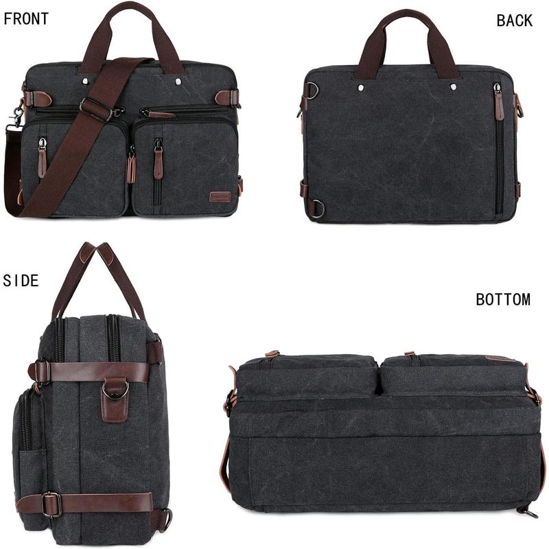 Convertible Briefcase Backpack 17 Inch Laptop Bag Case Business Briefcase HB-22