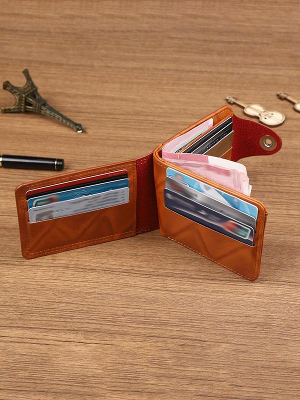 Men's Vintage Trendy Dollar Pattern Short Wallet, 2024 New Style Simple Multi Card Slot Bifold Wallet, Casual Versatile Wallet for Men for Daily Use