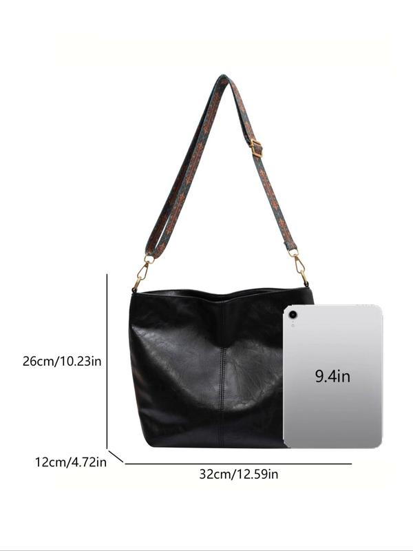 Women's Elegant Retro Crossbody Bag, Fashionable Large Capacity Shoulder Bag for Work & Daily Used, Casual Trendy Versatile High-quality Daily Commuting Bag