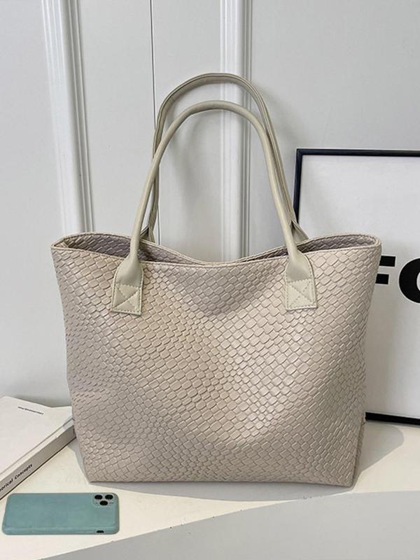 Women's Elegant Crocodile Embossed Shoulder Bag, Large Capacity Tote Bag, Casual Trendy Versatile High-quality Daily Commuting Bag, Girl Fashionable Handbag