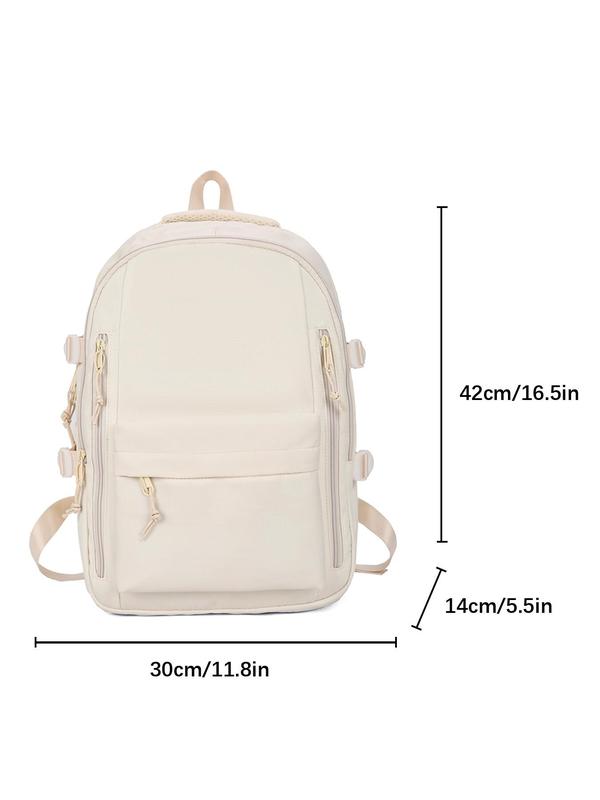 2024 New Style Solid Color Large Capacity Backpack, Waterproof Backpack for Daily Travel Work Commute, Travel Backpack for Girls, Casual Computer Backpack for Men