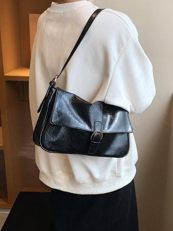 Women's Elegant Square Shoulder Bag, Simple Style Trendy PU Leather Shoulder Bag, Tote Bags for School, Summer Fashionable Crossbody Bag, Work Bags for Women for Back To School Use