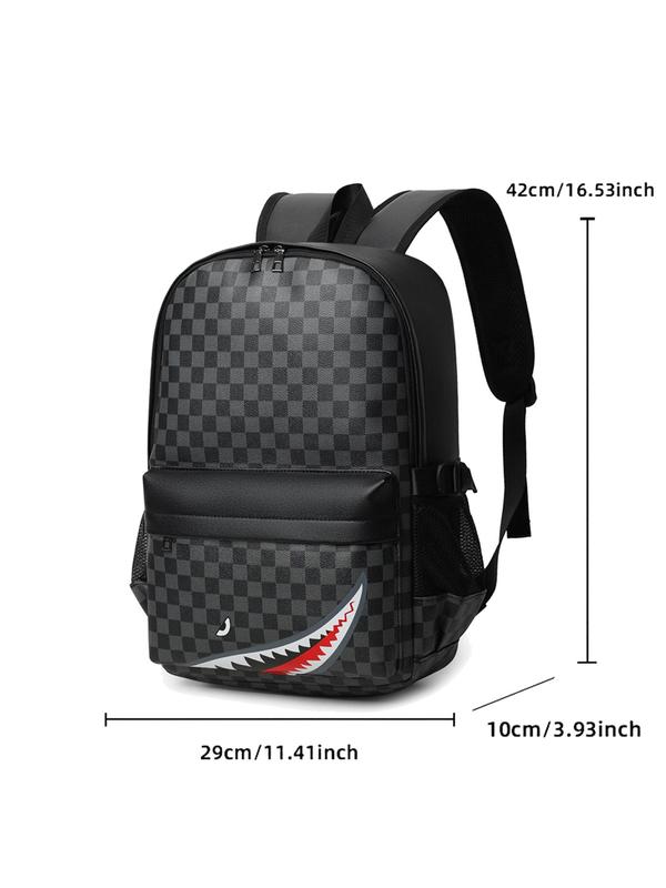 Unisex Fashionable Plaid Pattern Backpack, Casual Large Capacity Zipper Backpack, Waterproof Travel Backpack for Outdoor, Travel & Climbing