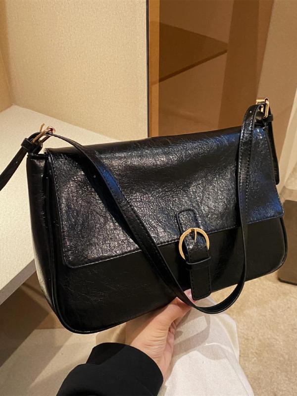 Women's Elegant Square Shoulder Bag, Simple Style Trendy PU Leather Shoulder Bag, Tote Bags for School, Summer Fashionable Crossbody Bag, Work Bags for Women for Back To School Use