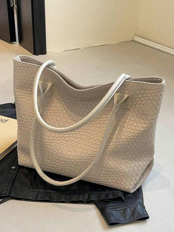 Women's Elegant Crocodile Embossed Shoulder Bag, Large Capacity Tote Bag, Casual Trendy Versatile High-quality Daily Commuting Bag, Girl Fashionable Handbag