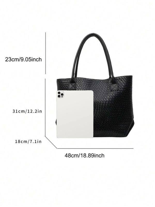 Women's Elegant Crocodile Embossed Shoulder Bag, Large Capacity Tote Bag, Casual Trendy Versatile High-quality Daily Commuting Bag, Girl Fashionable Handbag