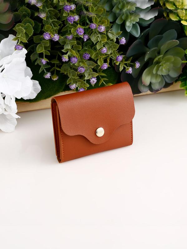 Women's Preppy Style Plain Color Card Holder, Casual Trendy Versatile Card Holder for Women & Girls, Fashionable Card Holder for Daily Use