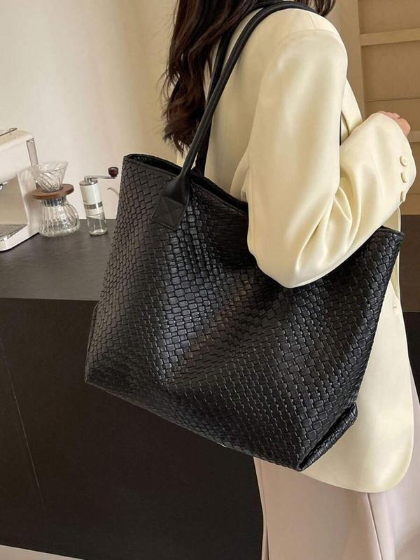 Women's Elegant Crocodile Embossed Shoulder Bag, Large Capacity Tote Bag, Casual Trendy Versatile High-quality Daily Commuting Bag, Girl Fashionable Handbag