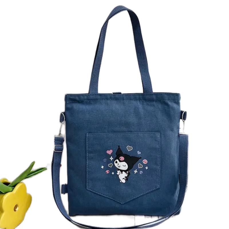 Kuromi Tote  Shoulder Bag made in a beautiful canvas material. Makes a  perfect gift.