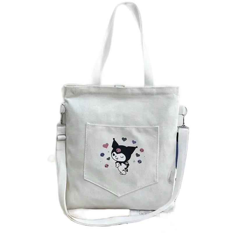 Kuromi Tote  Shoulder Bag made in a beautiful canvas material. Makes a  perfect gift.