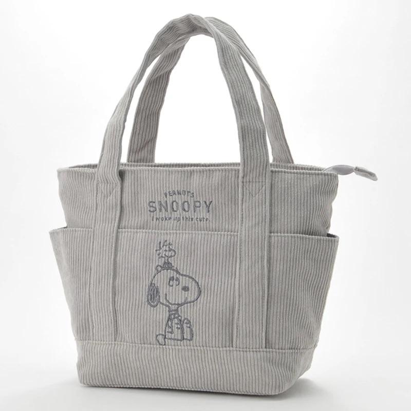 Charming Corduroy Tote Bag: Spacious & Stylish Handbag with Zipper Closure