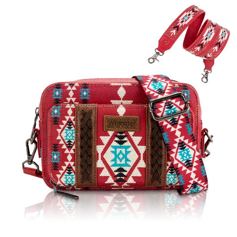 Wrangler Western-inspired Print Crossbody Bag with Additional Strap