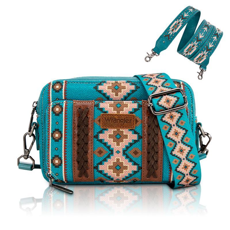 Wrangler Western-inspired Print Crossbody Bag with Additional Strap