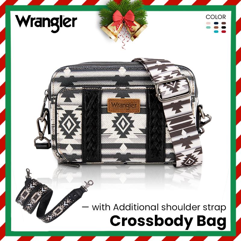 Wrangler Western-inspired Print Crossbody Bag with Additional Strap