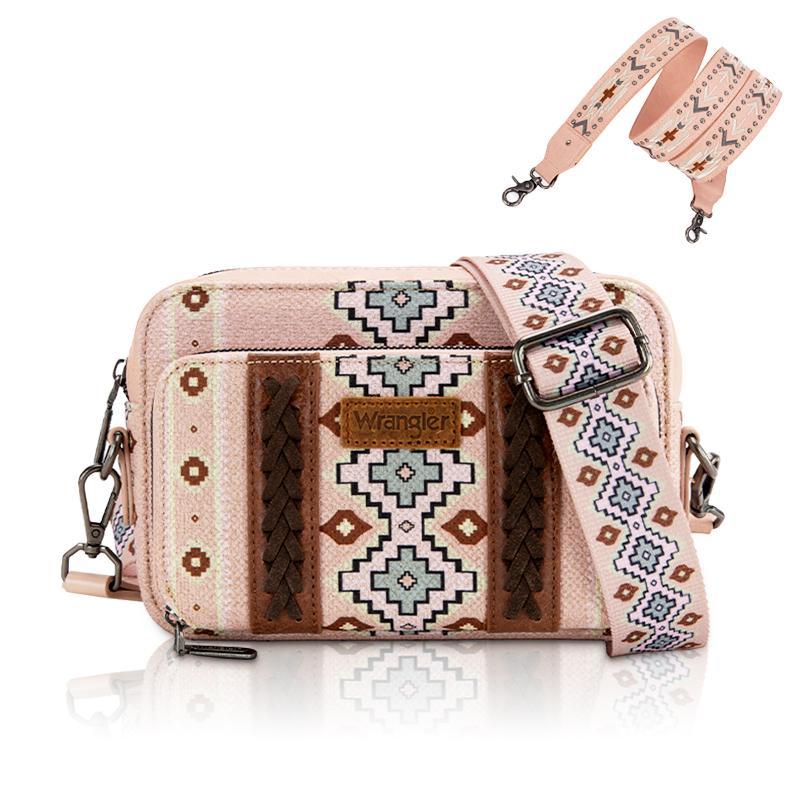 Wrangler Western-inspired Print Crossbody Bag with Additional Strap