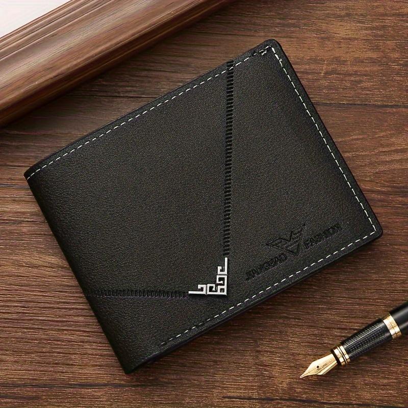 Men's Short Wallet, Bifold Credit Card Holder Wallet With ID Window