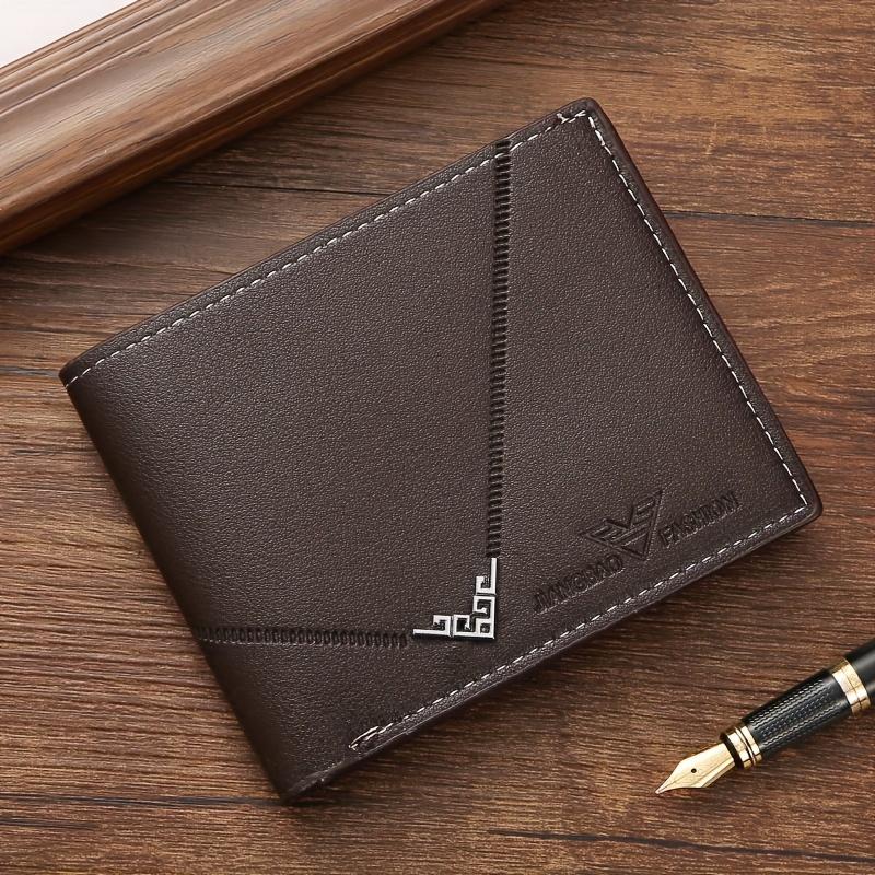 Men's Short Wallet, Bifold Credit Card Holder Wallet With ID Window