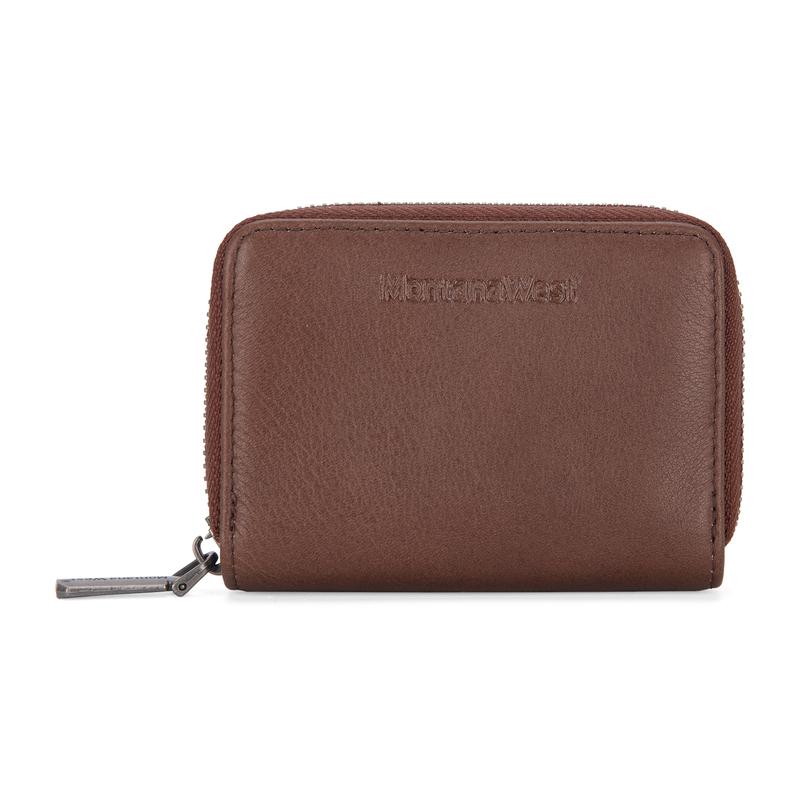 Montana West Casual Versatile Leather Credit Card Holder Zipper Wallet With 11 Card Slots