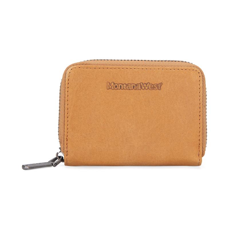 Montana West Casual Versatile Leather Credit Card Holder Zipper Wallet With 11 Card Slots