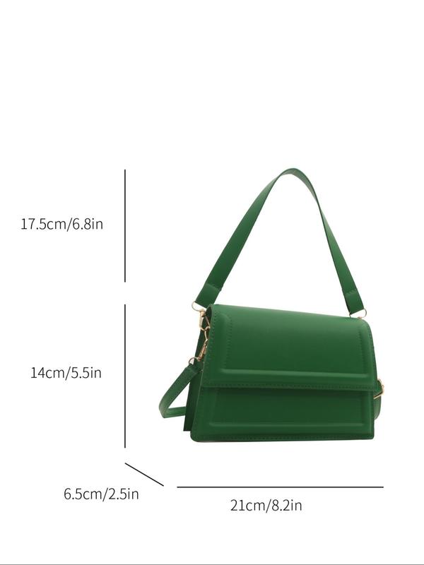 Women's Solid Color Flap Crossbody Bag, Fashionable Shoulder Bag for Daily Used, Casual Trendy Versatile High-quality Daily Commuting Bag