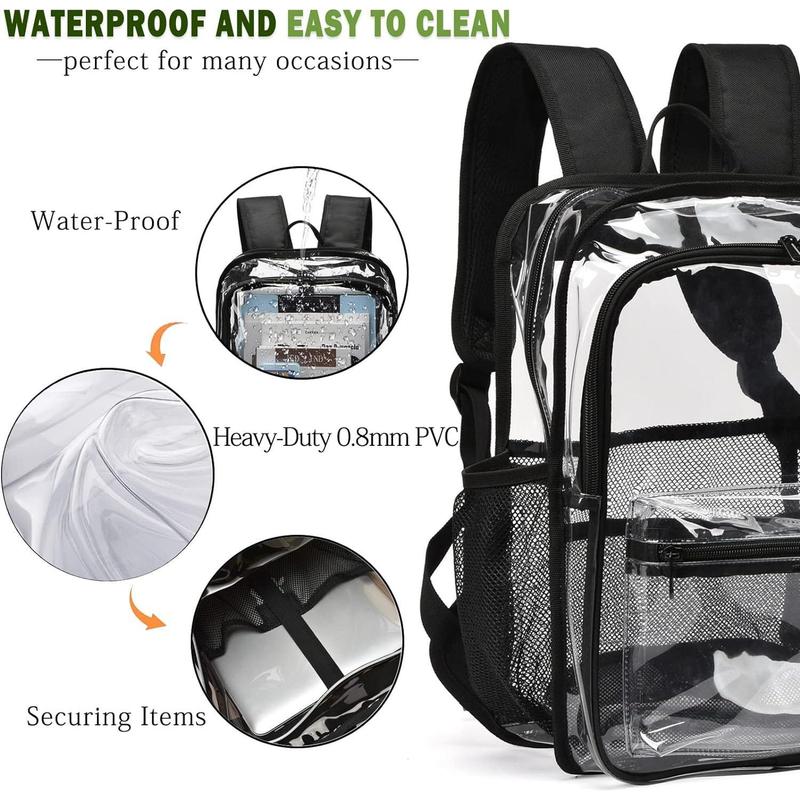 Fathers Day Gifts Clear Backpack,Clear Backpacks for Heavy Duty See Through Bookbag Waterproof Backpack for Men Women