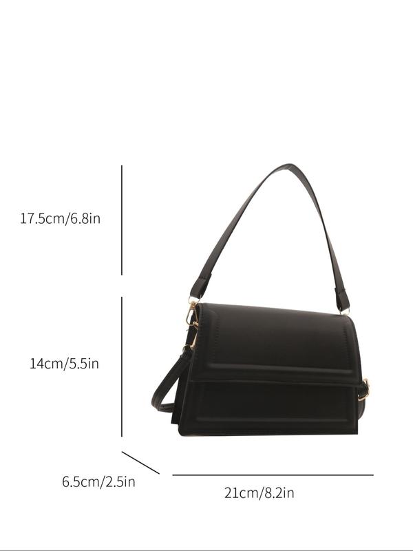 Women's Solid Color Flap Crossbody Bag, Fashionable Shoulder Bag for Daily Used, Casual Trendy Versatile High-quality Daily Commuting Bag