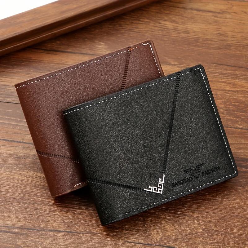 Men's Short Wallet, Bifold Credit Card Holder Wallet With ID Window