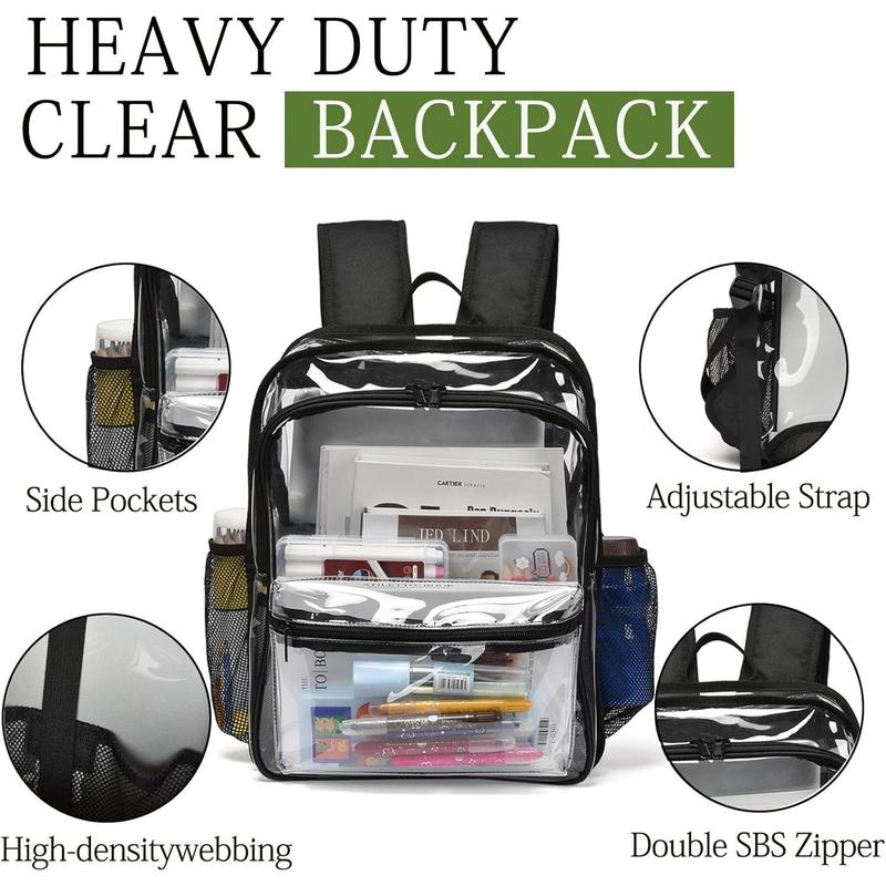 Fathers Day Gifts Clear Backpack,Clear Backpacks for Heavy Duty See Through Bookbag Waterproof Backpack for Men Women