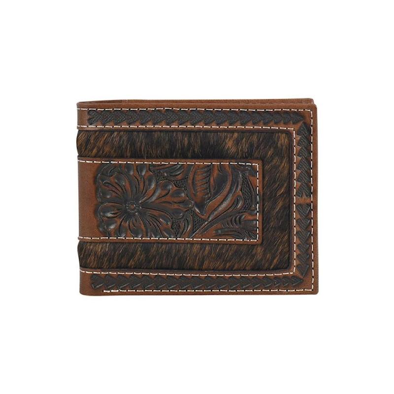 Justin Wallets Men's Bifold Tooled Leather Brown - 24010138W2