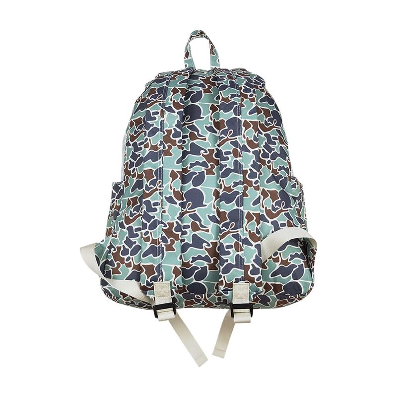 BA0259-hunting mallard ducks green plaid backpack