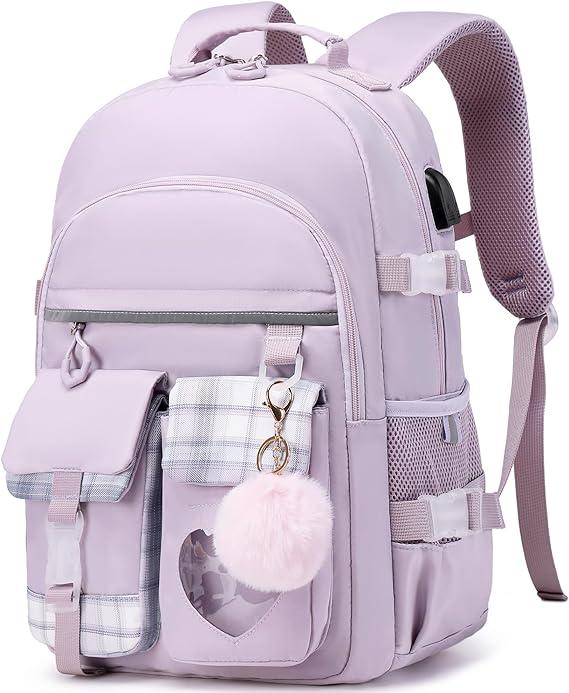 Makukke Laptop Backpack with USB Port - 2024 Back to School Ideal for College, Work, Nursing, Travel, Diaper Bag, and Carry-On