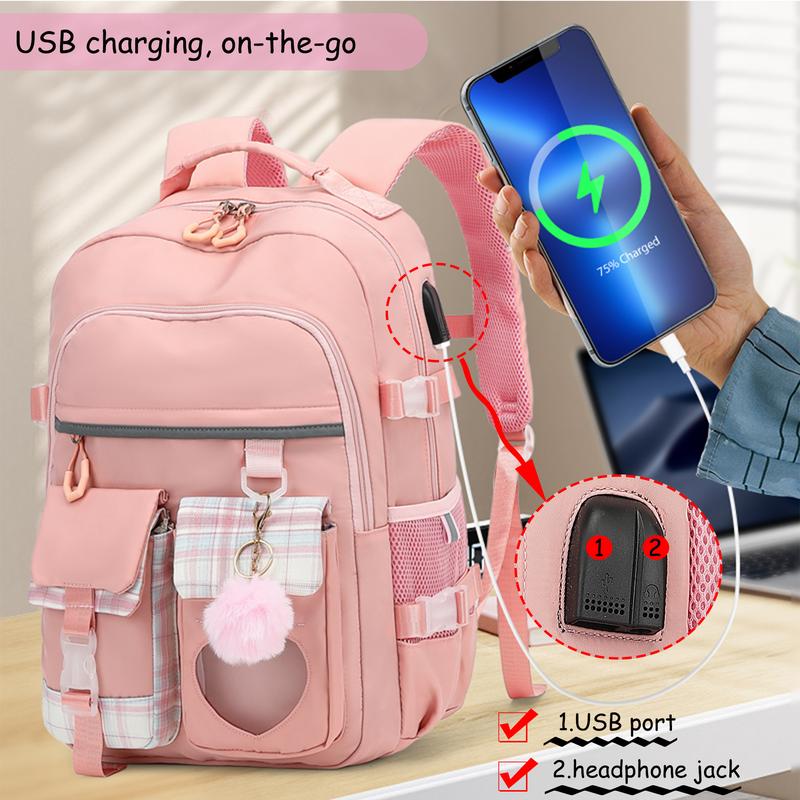 Makukke Laptop Backpack with USB Port - 2024 Back to School Ideal for College, Work, Nursing, Travel, Diaper Bag, and Carry-On