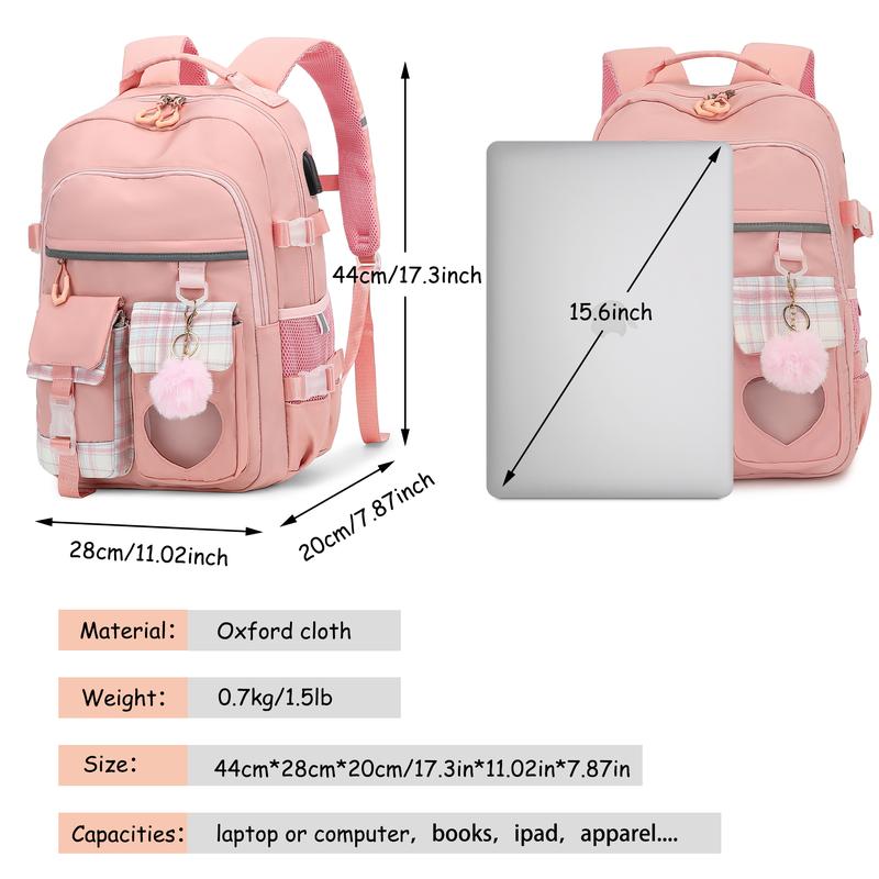 Makukke Laptop Backpack with USB Port - 2024 Back to School Ideal for College, Work, Nursing, Travel, Diaper Bag, and Carry-On