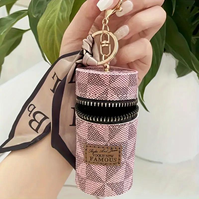 Vintage Style Mini Storage Bag, Multi-functional Coin Purse with Random Scarves, Portable Storage Bag for Earphone, Key, Lipstick, Home Organizer