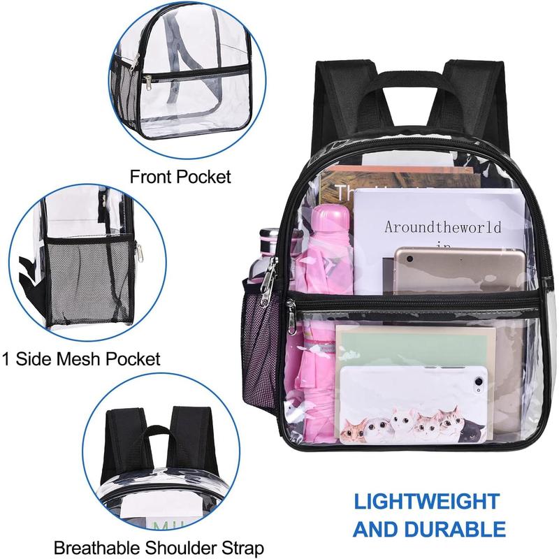 Clear Backpack for Stadium Approved 12*6*12, Water proof Clear Bag for Stadium Events and Concert Work Sport Event