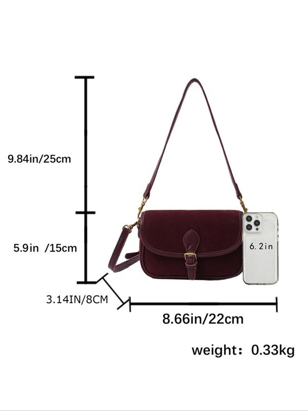 Women's Elegant Solid Color Crossbody Bag, Fashionable PU Leather Shoulder Bag for Daily Used, Casual Trendy Versatile High-quality Daily Commuting Bag