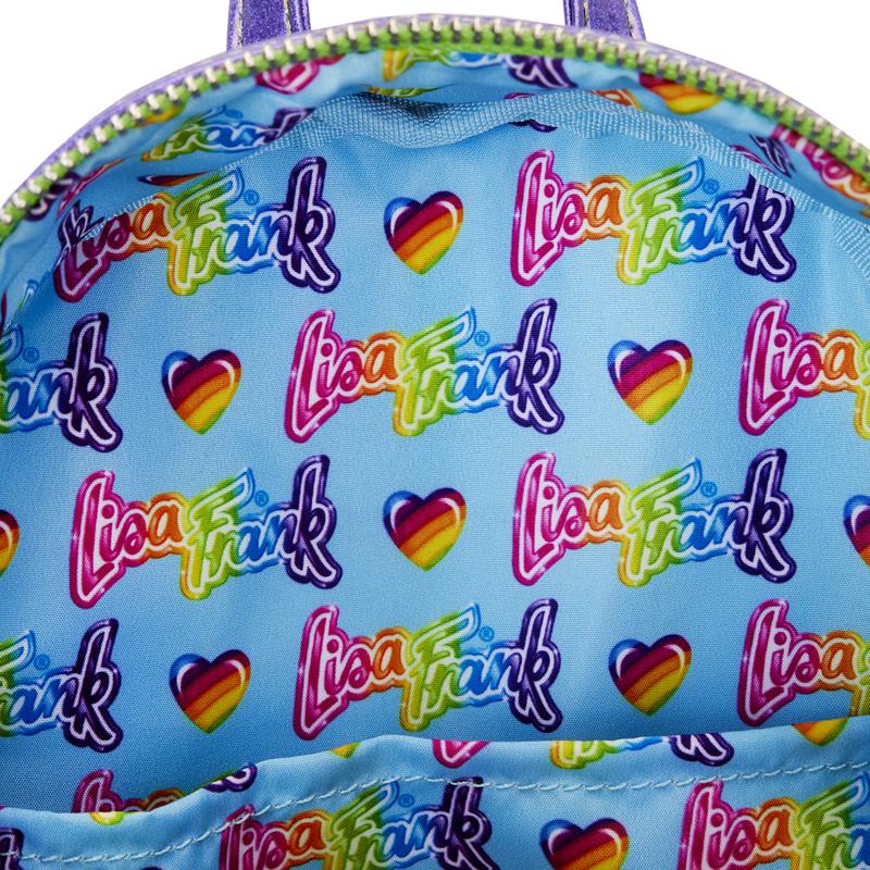 Lisa Frank Holographic Glitter Color Block Mini Backpack