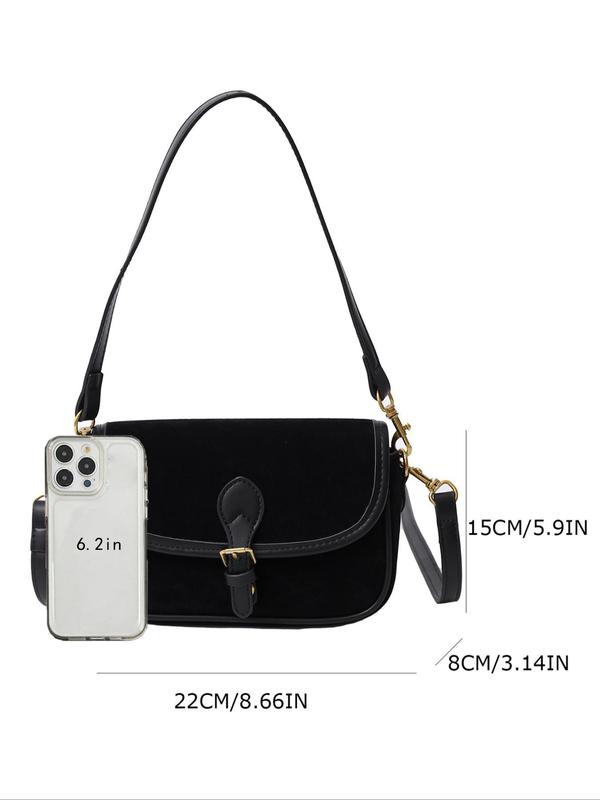 Women's Elegant Solid Color Crossbody Bag, Fashionable PU Leather Shoulder Bag for Daily Used, Casual Trendy Versatile High-quality Daily Commuting Bag