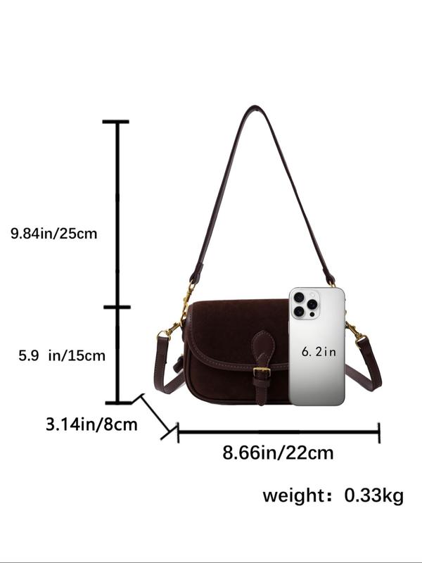 Women's Elegant Solid Color Crossbody Bag, Fashionable PU Leather Shoulder Bag for Daily Used, Casual Trendy Versatile High-quality Daily Commuting Bag