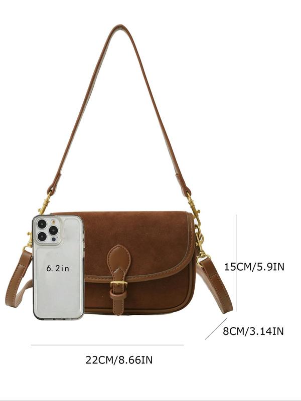 Women's Elegant Solid Color Crossbody Bag, Fashionable PU Leather Shoulder Bag for Daily Used, Casual Trendy Versatile High-quality Daily Commuting Bag