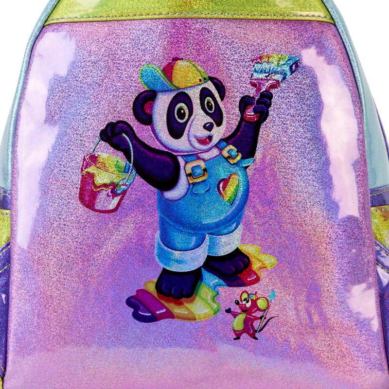 Lisa Frank Holographic Glitter Color Block Mini Backpack