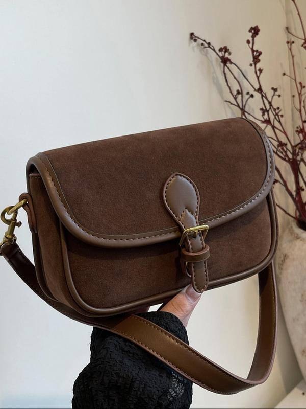 Women's Elegant Solid Color Crossbody Bag, Fashionable PU Leather Shoulder Bag for Daily Used, Casual Trendy Versatile High-quality Daily Commuting Bag