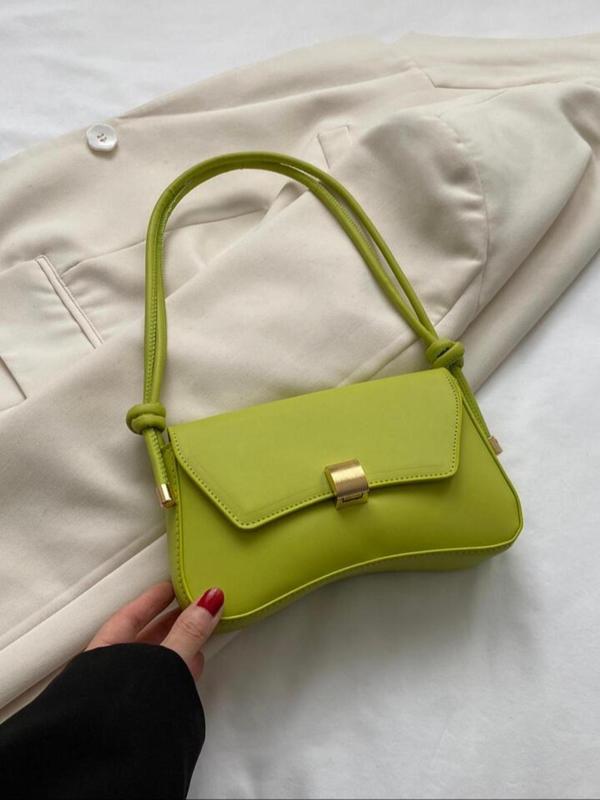 Women's Elegant Solid Color Shoulder Bag, Fashionable PU Leather Crossbody Bag for Daily Used, Casual Trendy Versatile High-quality Daily Commuting Bag