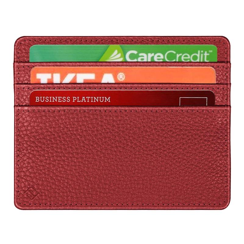 Minimalist Card Wallet with ID Window, RFID Blocking Credit Card Holder for Men and Women - 4 Card Slots