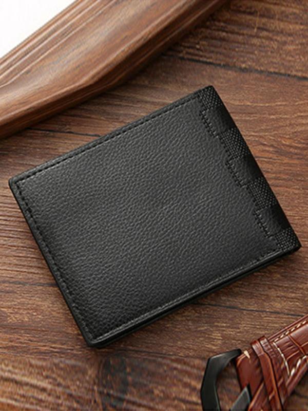 Men's Geometric Embossed Short Wallet, Casual Multi Card Slot Wallet, Lightweight Multi-functional Card Holder, Fashionable Wallet for Daily Use